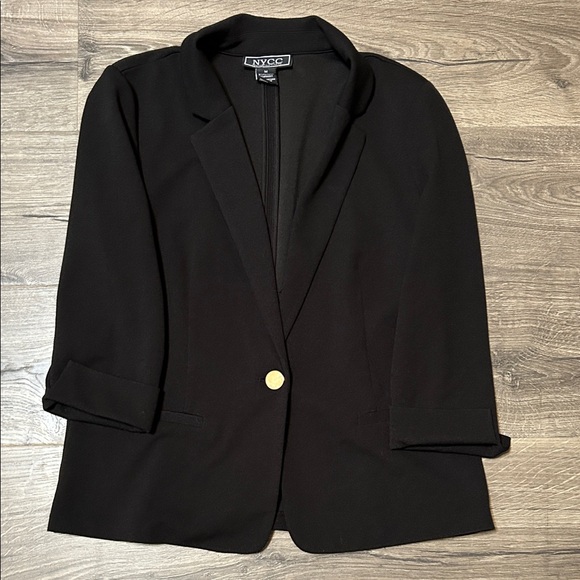 Chic Navy and Black Blazers by NY Collection - Picture 2 of 4